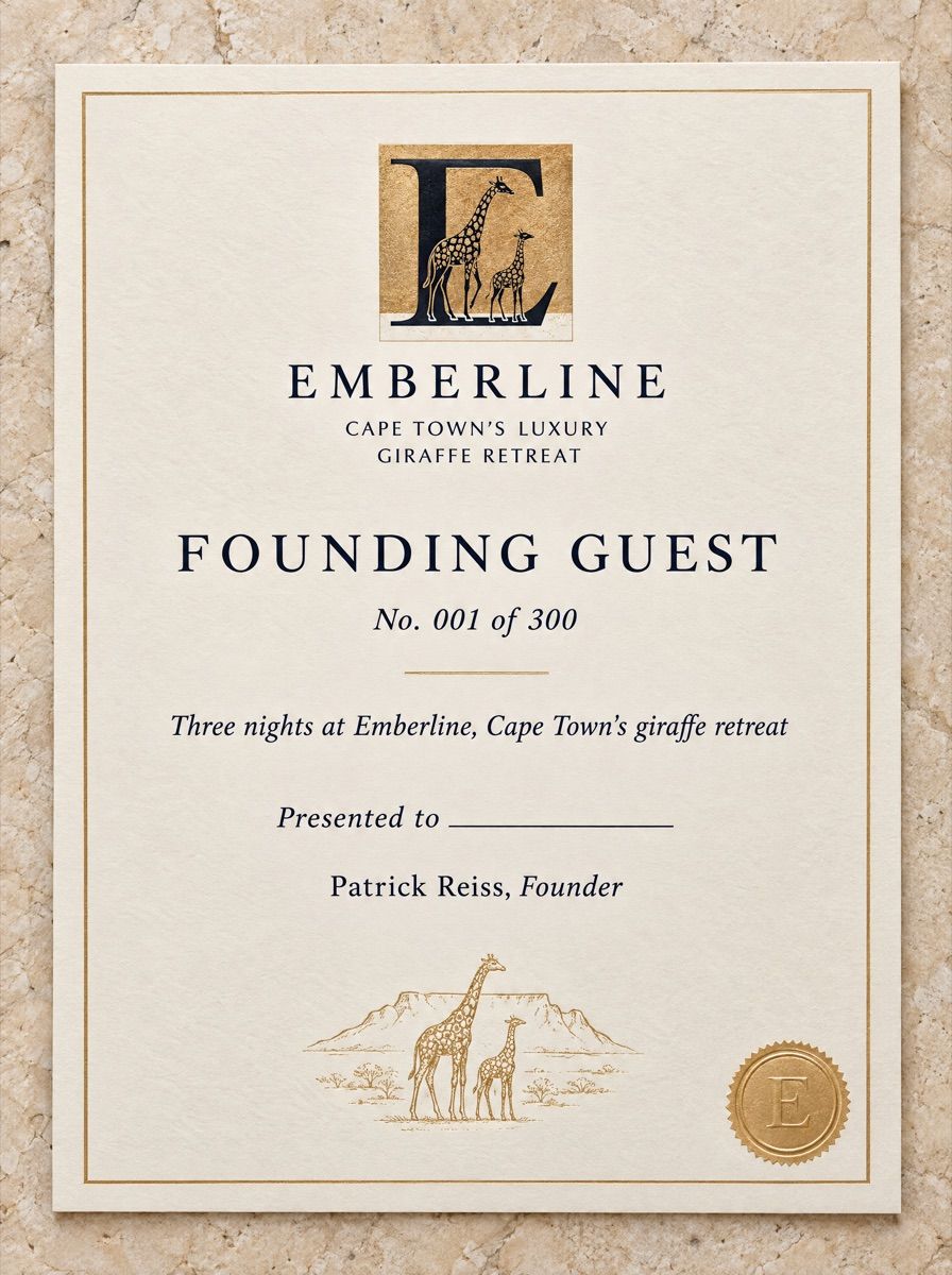 The Founding Guest certificate