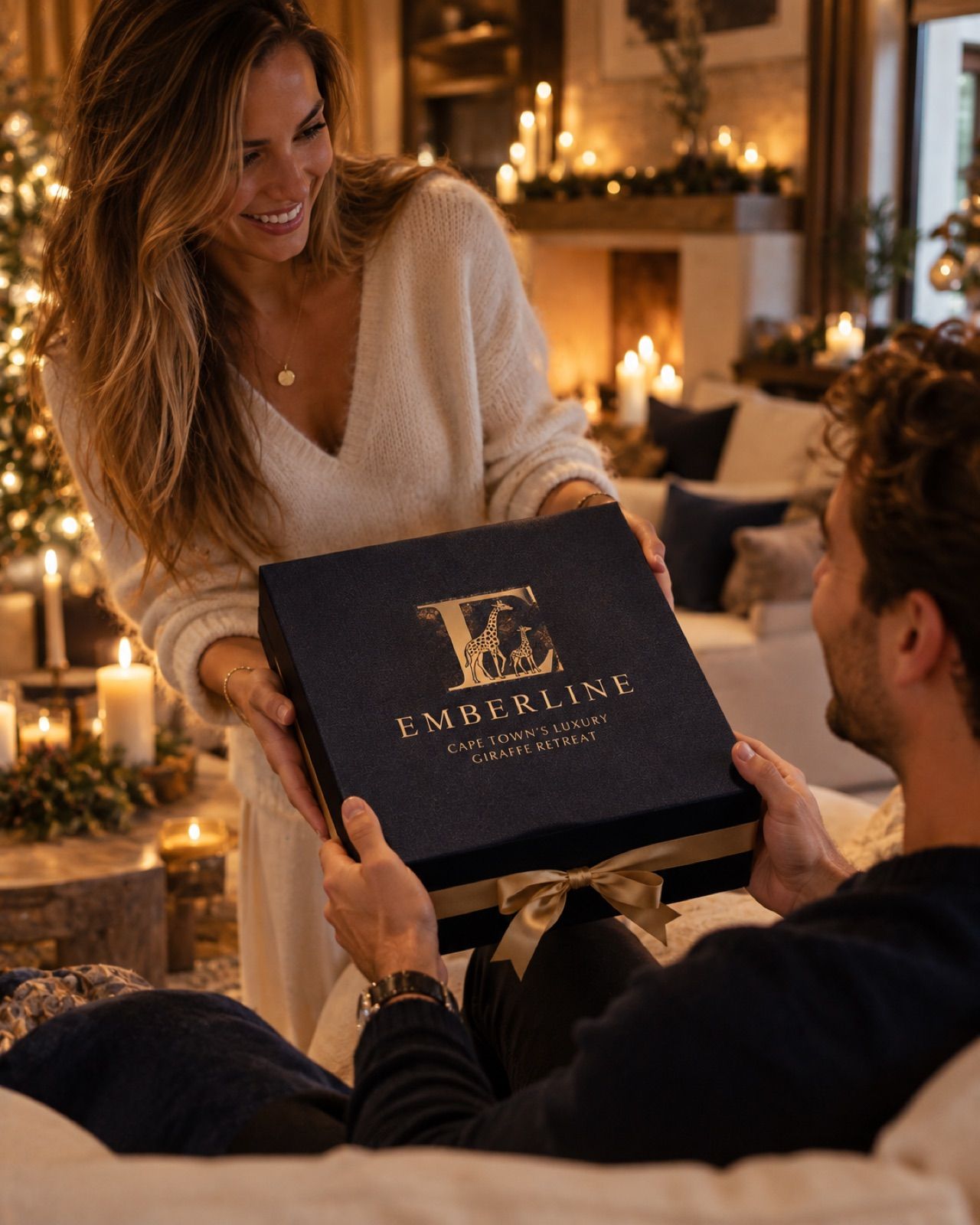 The Emberline box handed over by candlelight (artist's impression)